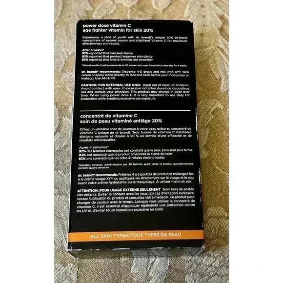 Dr. Brandt Power Dose Vitamin C Age Fighter Vitamin For Skin 20%, New & Sealed - Picture 2 of 3